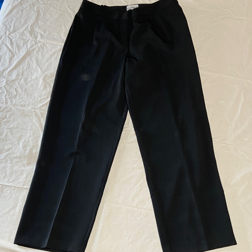 K. C. Spencer Woman Black Straight Leg Trousers Pants Women's Size 14W